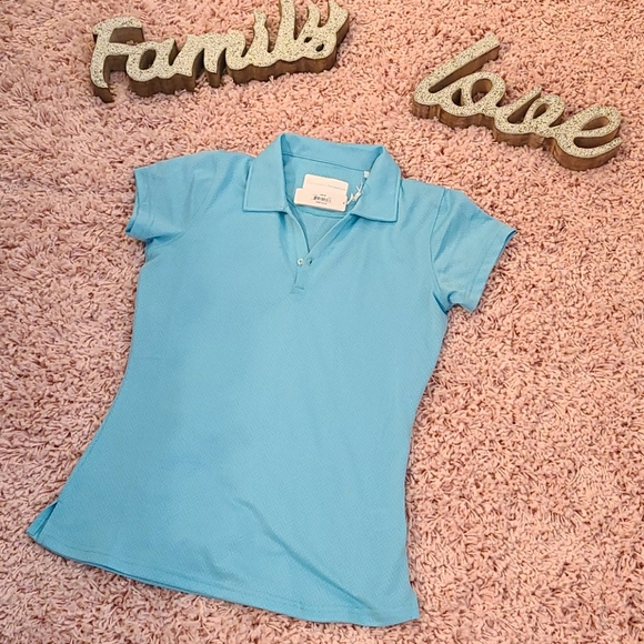 NWT small teal short sleeved polo shirt - Picture 1 of 6